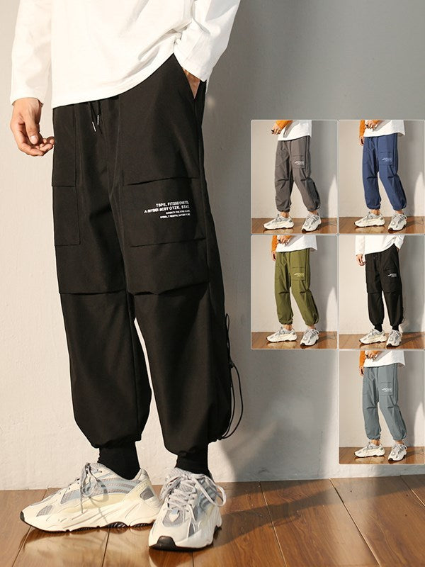 Plus Fleece Overalls Casual Pants Men's Autumn And Winter Tide Brand