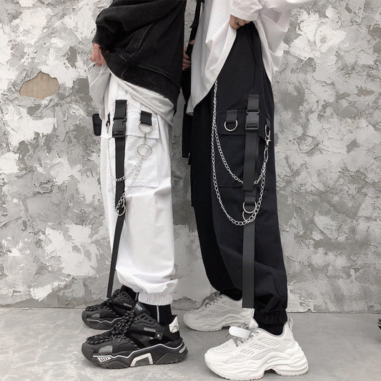 High Street Hip-hop Loose-fitting Cargo Slacks