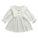 1-6Y Baby Girl Spring Dress With Ruffled Children