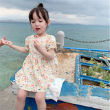 Children's Clothing Girls Floral Dress Pastoral Style Princess Dress