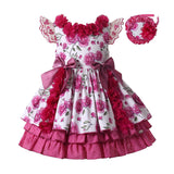 Girls Floral Dress Cute Birthday Flower