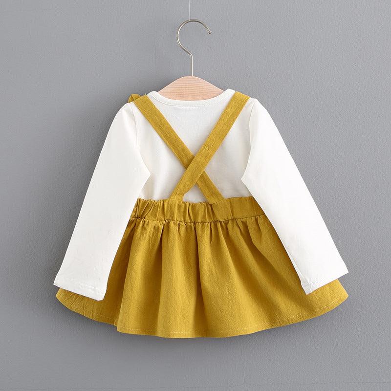 2024 autumn new Korean children's clothing, girls cute rabbit dress, baby baby princess dress 916 - Almoni Express