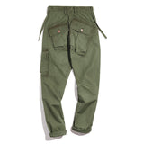 Japanese Style Retro Back Pocket Casual Cargo Pants