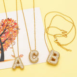 26 English Letter Necklace For Women Inlaid Zircon - Almoni Express