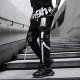 Men's Hip Hop Dark Loose Web Cargo Pants