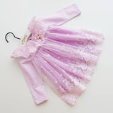 The children wear long sleeved dress baby princess skirt gauze Chun 1-3 years old female baby dress a generation