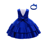 Girls' Puffy One-year-old Full Moon Birthday Dress