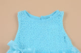 Summer children's wear girls, infants, sleeveless LACE VEST, bow tie dress, children's skirt