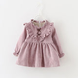 spring new Korean dress children's skirt, baby girl dress, baby spring blouse, corduroy