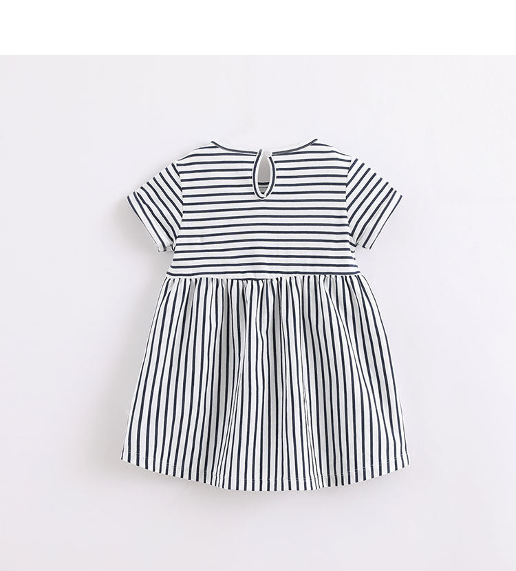 Girl's yarn-dyed striped dress