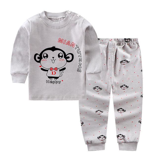 Autumn And Winter Pajamas, Baby Autumn Clothes, Long Trousers, Girls' Home Clothes, Long Sleeves - Almoni Express