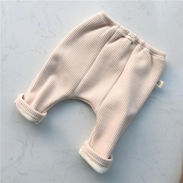 Autumn Baby Threaded Elastic Leggings Casual Trousers - Almoni Express