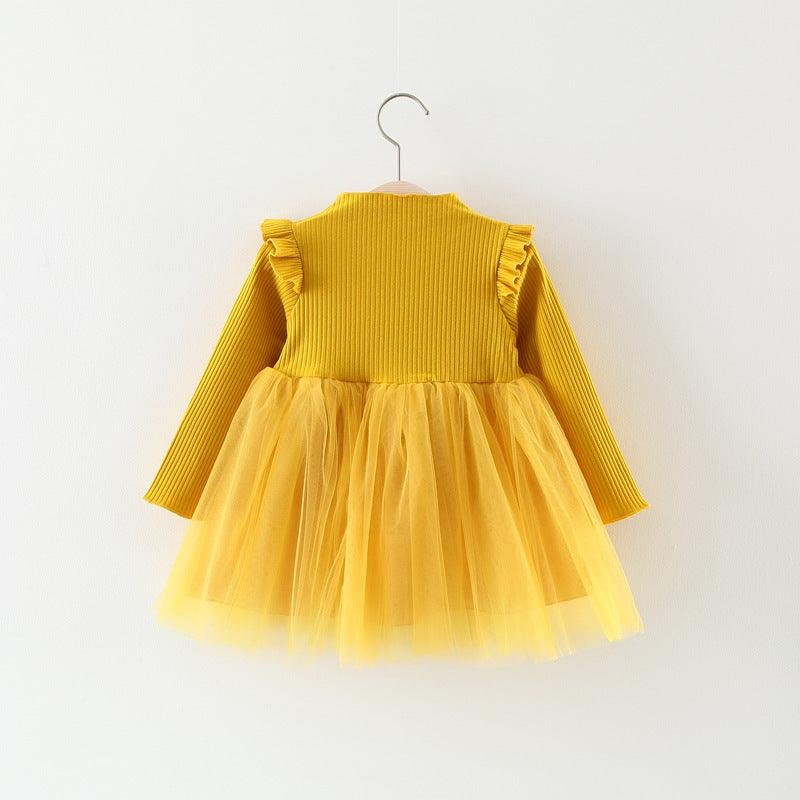 Autumn Girl Princess Dress Baby Girl Skirt Gauze Girl Children 0-1-2-3 Years Old Baby Girl Dress - Almoni Express