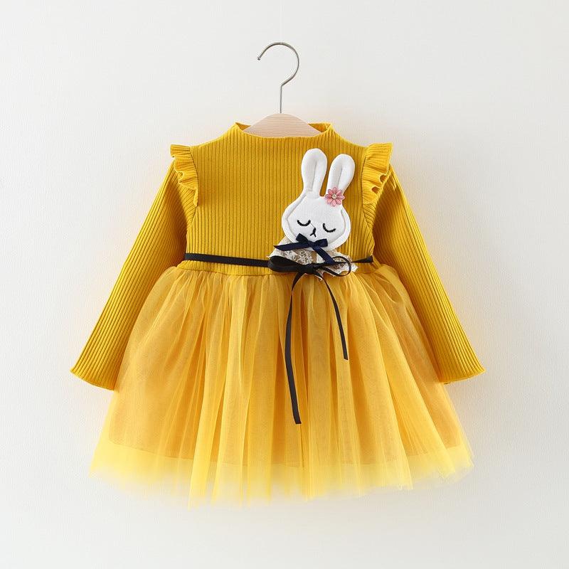 Autumn Girl Princess Dress Baby Girl Skirt Gauze Girl Children 0-1-2-3 Years Old Baby Girl Dress - Almoni Express