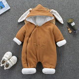 Autumn Winter Coat Jumpsuit Baby Clothing Newborn Snowsuit Boy Warm Romper Down Cotton Jackets Girl Snow clothes Bodysuit - Almoni Express