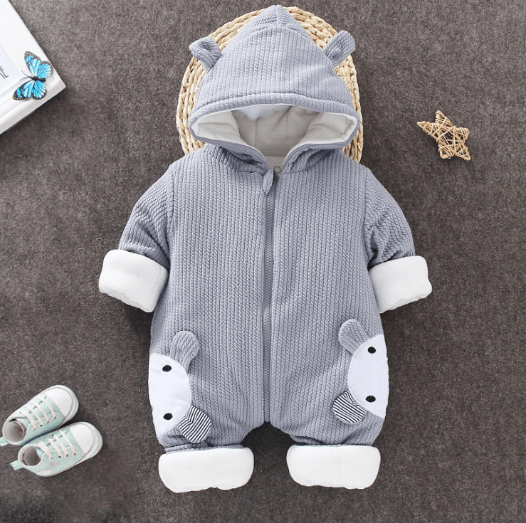 Autumn Winter Coat Jumpsuit Baby Clothing Newborn Snowsuit Boy Warm Romper Down Cotton Jackets Girl Snow clothes Bodysuit - Almoni Express