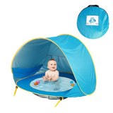 Baby Beach Tent Kids Outdoor Camping Easy Fold Up Waterproof Up Sun Awning Tent UV-protecting - Almoni Express