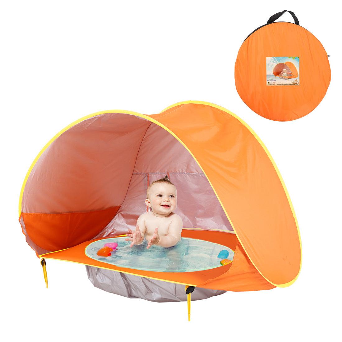 Baby Beach Tent Kids Outdoor Camping Easy Fold Up Waterproof Up Sun Awning Tent UV-protecting - Almoni Express