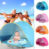 Baby Beach Tent Kids Outdoor Camping Easy Fold Up Waterproof Up Sun Awning Tent UV-protecting - Almoni Express