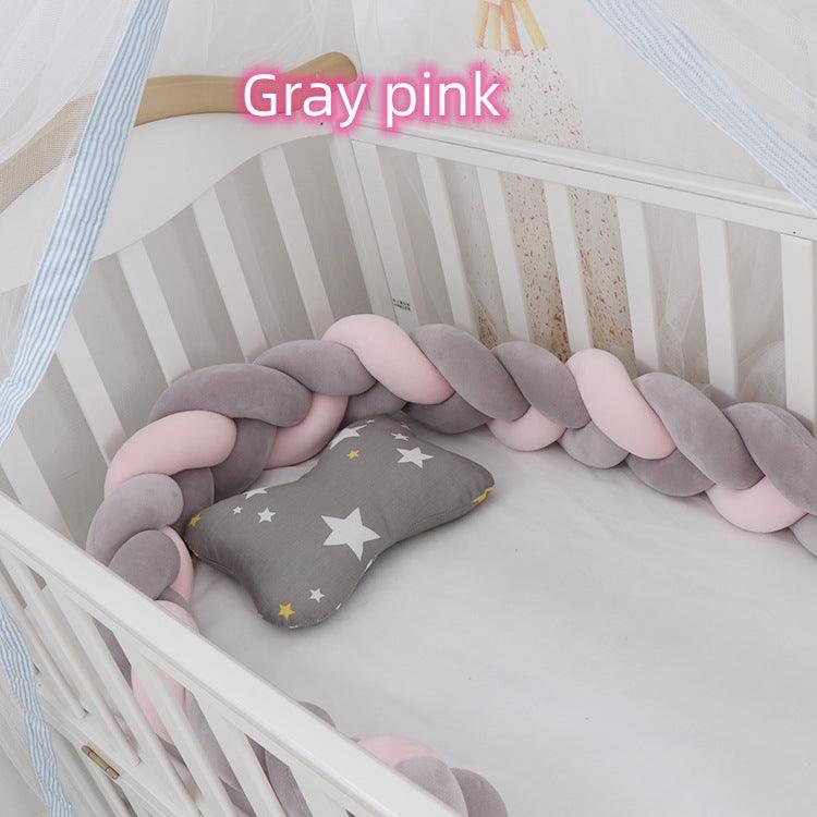 Baby Bumper Bed Braid Knot Pillow Cushion Bumper for Infant cuna Bebe lit Crib Protector Cot Bumper Room Decor - Almoni Express