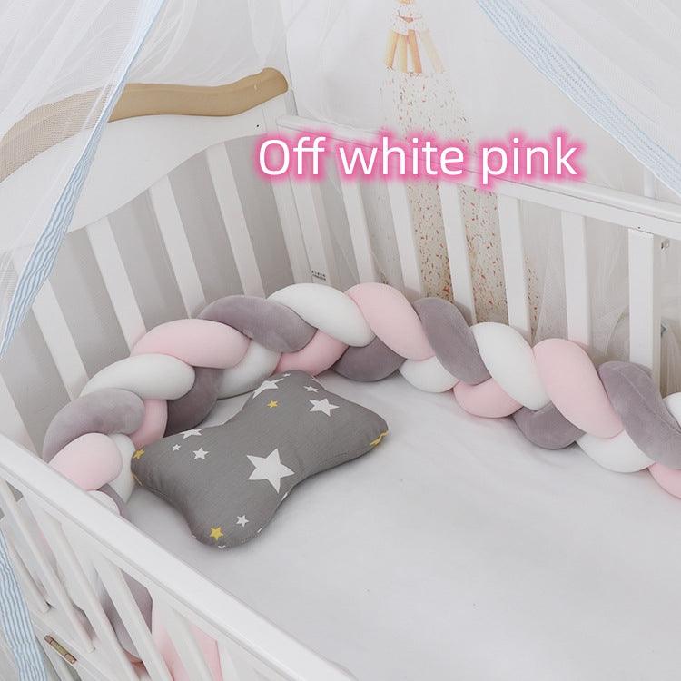 Baby Bumper Bed Braid Knot Pillow Cushion Bumper for Infant cuna Bebe lit Crib Protector Cot Bumper Room Decor - Almoni Express