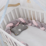 Baby Bumper Bed Braid Knot Pillow Cushion Bumper for Infant cuna Bebe lit Crib Protector Cot Bumper Room Decor - Almoni Express