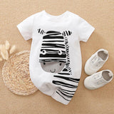 Baby Clothes Short Sleeve Baby Casual Onesies - Almoni Express