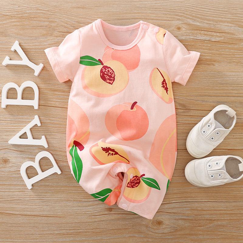 Baby Clothes Short Sleeve Baby Casual Onesies - Almoni Express