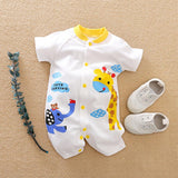 Baby Clothes Short Sleeve Baby Casual Onesies - Almoni Express