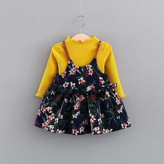 Baby Dress, Girl's Skirt, Autumn 1-2-3 Years Old Baby Clothes, Children's Clothing, A Piece Of E3087 - Almoni Express