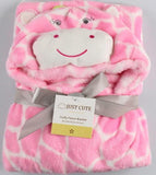 Baby fleece bath towel hooded towels bathrobe - Almoni Express