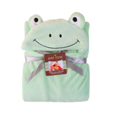 Baby fleece bath towel hooded towels bathrobe - Almoni Express