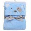 Baby fleece bath towel hooded towels bathrobe - Almoni Express