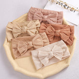 Baby Hair Accessories Elastic Head Bandwidth Edge Nylon Bow Headband For Children - Almoni Express