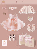 Baby High-end Gift Box Little Princess Dress Lace Dress Suit - Almoni Express