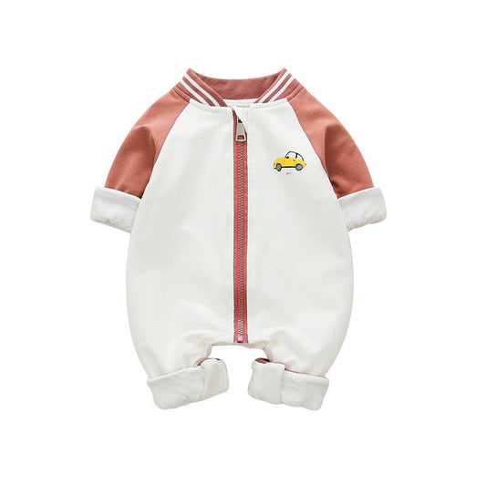 Baby Jumpsuit Spring And Autumn Long-sleeved Pure Cotton New Korean Cartoon Outing Clothes Baby Newborn Romper - Almoni Express