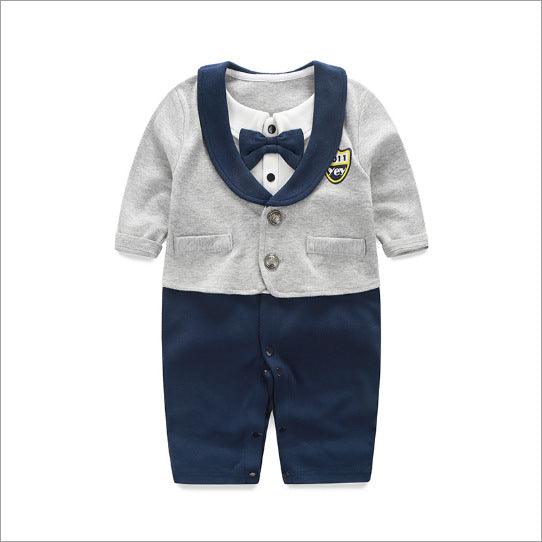 Baby Jumpsuit Spring And Autumn Models Foreign Trade Gentleman Baby Clothes Long-Sleeved Baby Clothes Baby Clothes - Almoni Express