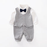 Baby Jumpsuit Spring And Autumn Models Foreign Trade Gentleman Baby Clothes Long-Sleeved Baby Clothes Baby Clothes - Almoni Express