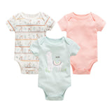 Baby onesies three-piece suit new cotton short-sleeved sweater baby clothes clothes - Almoni Express