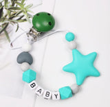 Baby Pacifier Chain Five Pointed Star Gum Anti Dropping Chain - Almoni Express