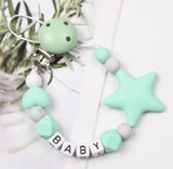 Baby Pacifier Chain Five Pointed Star Gum Anti Dropping Chain - Almoni Express