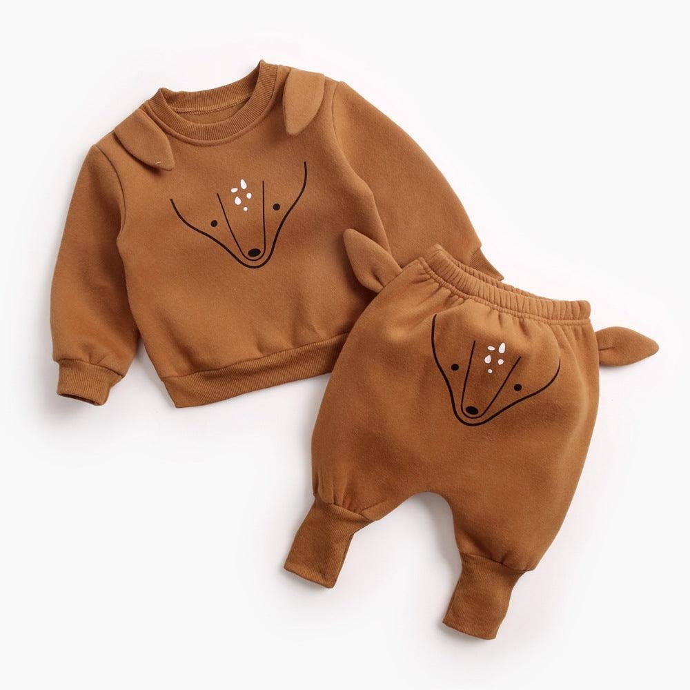 Baby Plus Velvet Sweater Suit - Almoni Express