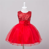 Baby Sequin Dress Flower Girl Wedding Princess Dress - Almoni Express