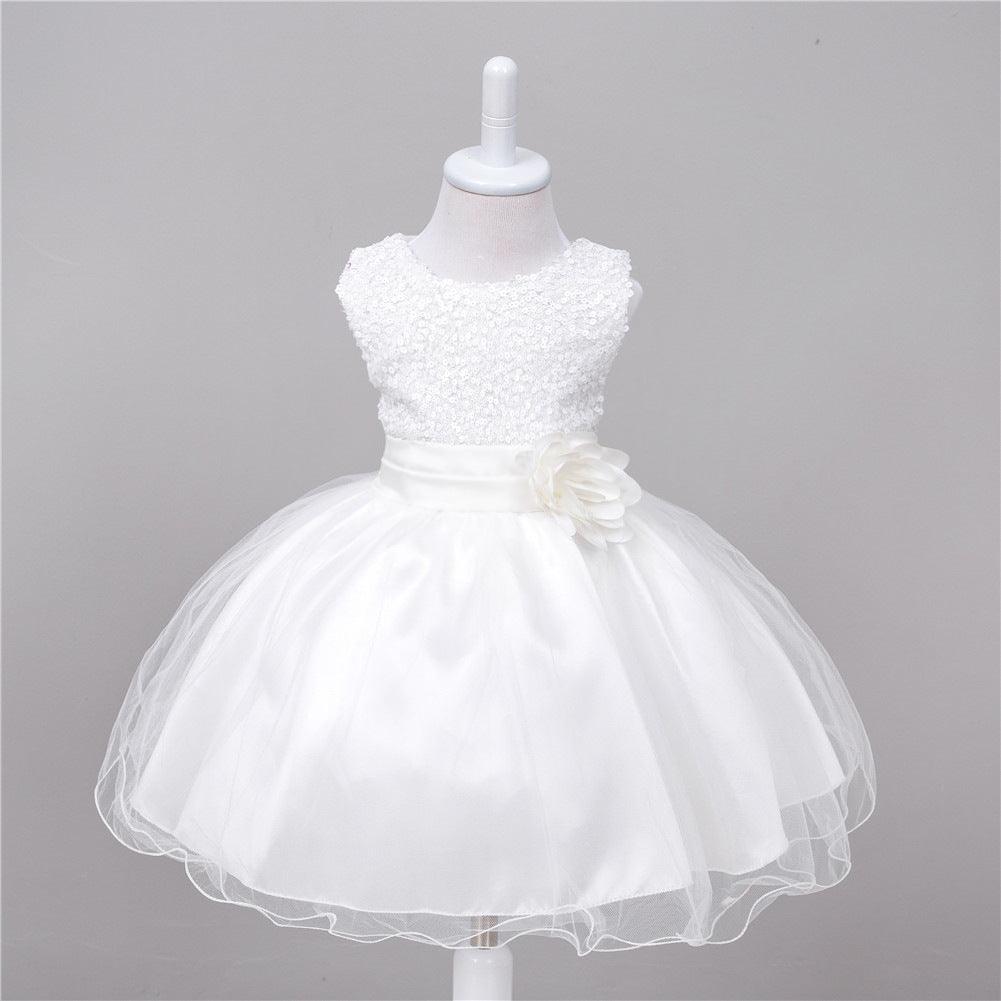 Baby Sequin Dress Flower Girl Wedding Princess Dress - Almoni Express