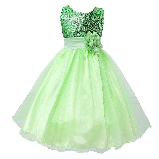 Baby Sequin Dress Flower Girl Wedding Princess Dress - Almoni Express