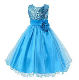 Baby Sequin Dress Flower Girl Wedding Princess Dress - Almoni Express