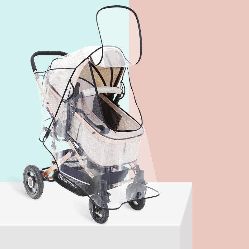 Baby Stroller Transparent Raincoat Windshield For All Seasons - Almoni Express