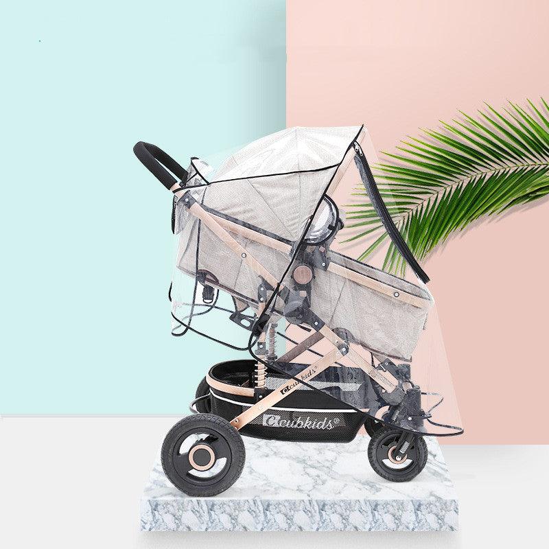 Baby Stroller Transparent Raincoat Windshield For All Seasons - Almoni Express