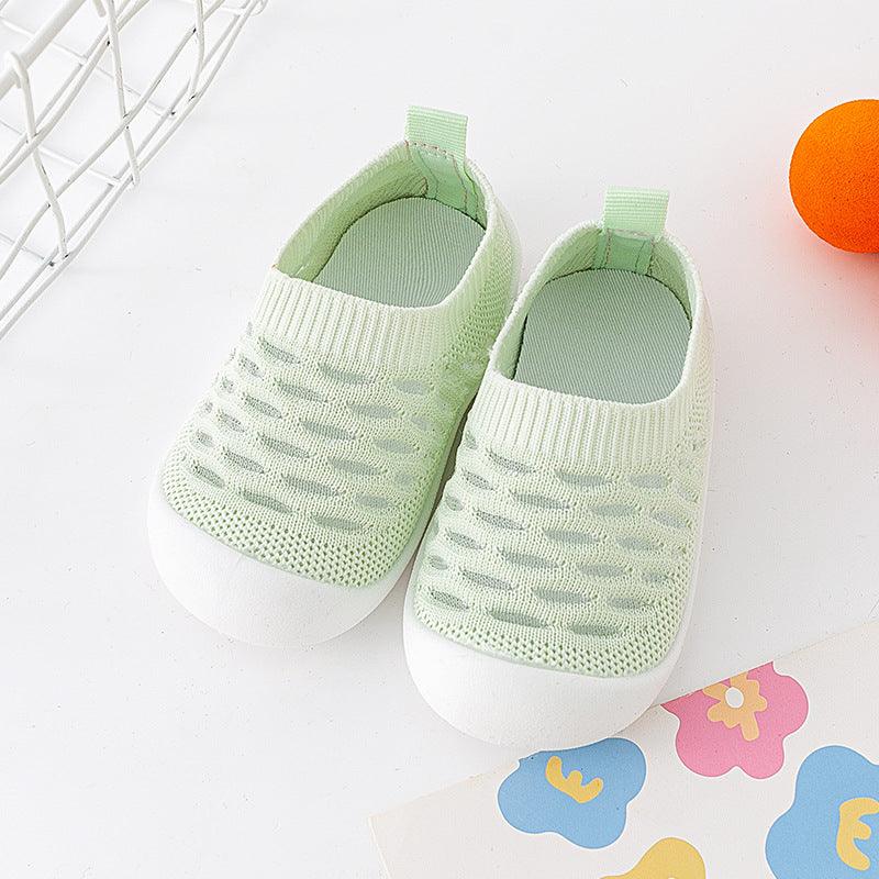 Baby Toddler Shoes Soft Sole Fly Knit Mesh Surface Breathable - Almoni Express