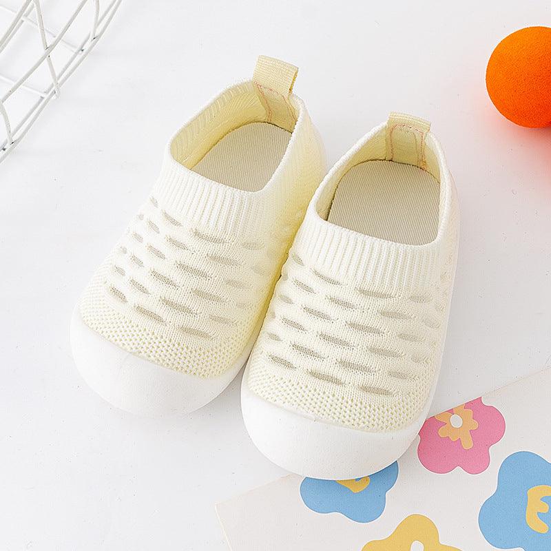 Baby Toddler Shoes Soft Sole Fly Knit Mesh Surface Breathable - Almoni Express